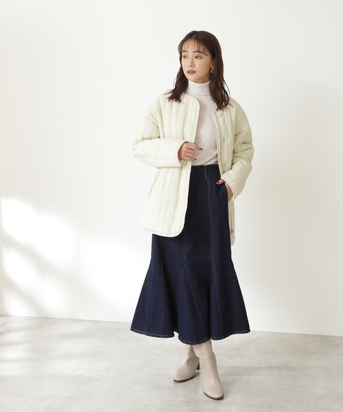 N.（N. Natural Beauty Basic）（エヌエヌナチュラルビューティーベーシック）の「【S Size Line】◆マーメイドデニムスカート（デニムスカート・レディース・ブラック/ワンウォッシュ・SMALL/MEDIUM）」の3枚目の写真