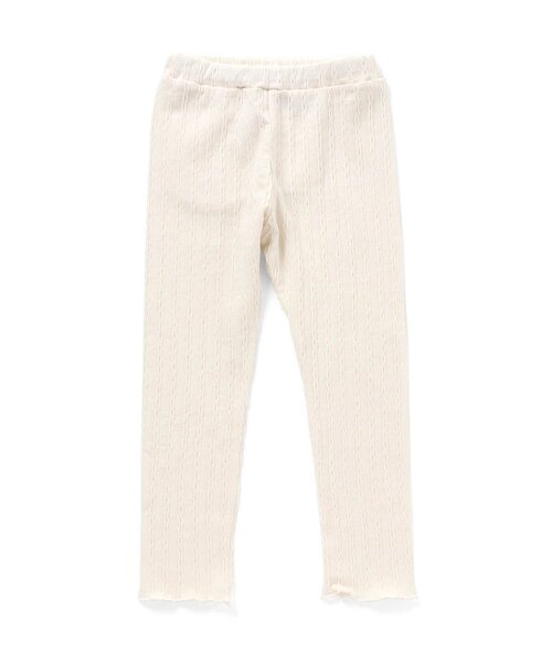 Seraph(セラフ)の「/リブスパッツ 10分丈(レギンス/スパッツ・キッズ・ベージュ/オフホワイト/ラベンダー/ベビーピンク/サックスブルー・110/130/140/70/80/90/95/100/120)」の2枚目の写真