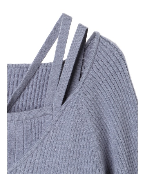 Maison de FLEUR（メゾンドフルール）の「Elsa/ニットアンサンブル（ニット/セーター・レディース・グレイッシュブルー・FREE）」の11枚目の写真