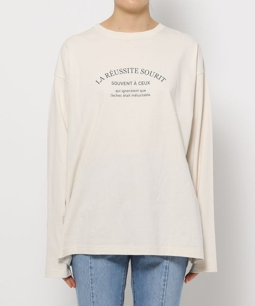 LOWRYS FARM(ローリーズファーム)の「ロゴTEELS 264235(Tシャツ/カットソー・レディース・アイボリー/オフホワイト/ピンク/ブラック・FREE)」の21枚目の写真