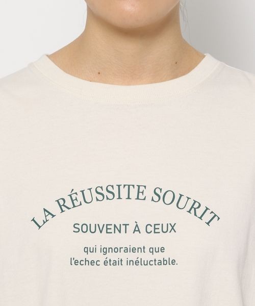 LOWRYS FARM(ローリーズファーム)の「ロゴTEELS 264235(Tシャツ/カットソー・レディース・アイボリー/オフホワイト/ピンク/ブラック・FREE)」の6枚目の写真