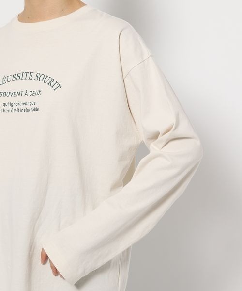 LOWRYS FARM(ローリーズファーム)の「ロゴTEELS 264235(Tシャツ/カットソー・レディース・アイボリー/オフホワイト/ピンク/ブラック・FREE)」の7枚目の写真