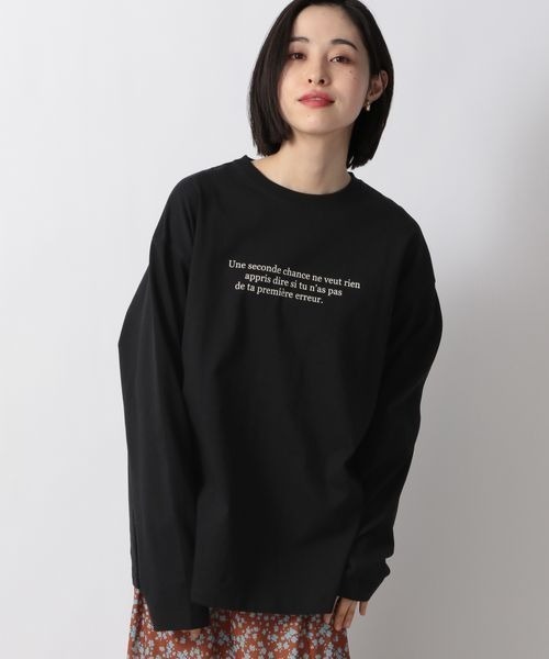 LOWRYS FARM(ローリーズファーム)の「ロゴTEELS 264235(Tシャツ/カットソー・レディース・アイボリー/オフホワイト/ピンク/ブラック・FREE)」の5枚目の写真