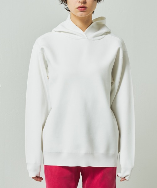 Lui's（ルイス）の「接結ニットパーカー（パーカー・レディース・オフホワイト/グリーン/ブラック・FREE）」の7枚目の写真