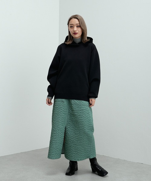 Lui's（ルイス）の「接結ニットパーカー（パーカー・レディース・オフホワイト/グリーン/ブラック・FREE）」の21枚目の写真