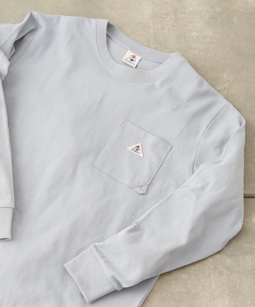 GEVACO(ゲバコ)の「【GEVACO / ゲバコ】度詰め天竺長袖TEE(Tシャツ/カットソー・メンズ・オフホワイト/ブラウン/ネイビー/サックスブルー・S/M/L)」の4枚目の写真