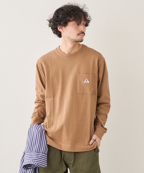 GEVACO(ゲバコ)の「【GEVACO / ゲバコ】度詰め天竺長袖TEE(Tシャツ/カットソー・メンズ・オフホワイト/ブラウン/ネイビー/サックスブルー・S/M/L)」の11枚目の写真