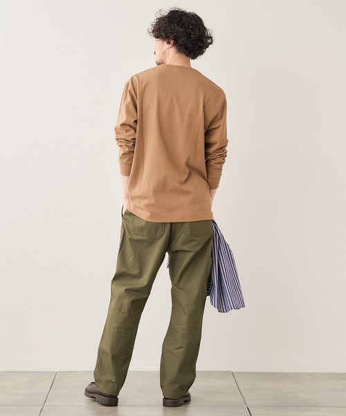 GEVACO(ゲバコ)の「【GEVACO / ゲバコ】度詰め天竺長袖TEE(Tシャツ/カットソー・メンズ・オフホワイト/ブラウン/ネイビー/サックスブルー・S/M/L)」の16枚目の写真