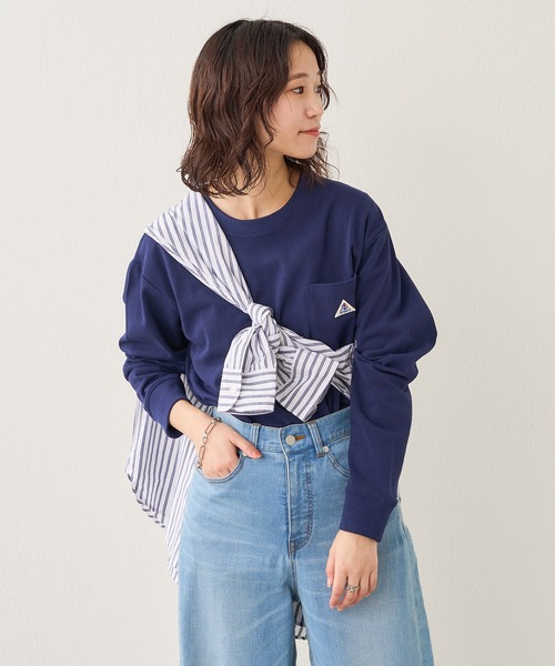 GEVACO(ゲバコ)の「【GEVACO / ゲバコ】度詰め天竺長袖TEE(Tシャツ/カットソー・メンズ・オフホワイト/ブラウン/ネイビー/サックスブルー・S/M/L)」の17枚目の写真