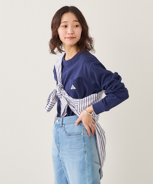 GEVACO(ゲバコ)の「【GEVACO / ゲバコ】度詰め天竺長袖TEE(Tシャツ/カットソー・メンズ・オフホワイト/ブラウン/ネイビー/サックスブルー・S/M/L)」の18枚目の写真