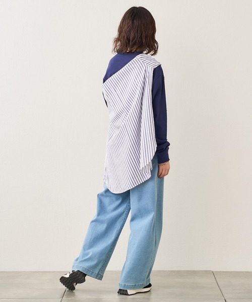 GEVACO(ゲバコ)の「【GEVACO / ゲバコ】度詰め天竺長袖TEE(Tシャツ/カットソー・メンズ・オフホワイト/ブラウン/ネイビー/サックスブルー・S/M/L)」の22枚目の写真