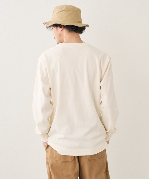 GEVACO(ゲバコ)の「【GEVACO / ゲバコ】度詰め天竺長袖TEE(Tシャツ/カットソー・メンズ・オフホワイト/ブラウン/ネイビー/サックスブルー・S/M/L)」の7枚目の写真