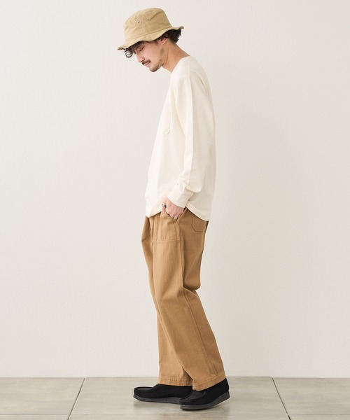 GEVACO(ゲバコ)の「【GEVACO / ゲバコ】度詰め天竺長袖TEE(Tシャツ/カットソー・メンズ・オフホワイト/ブラウン/ネイビー/サックスブルー・S/M/L)」の9枚目の写真