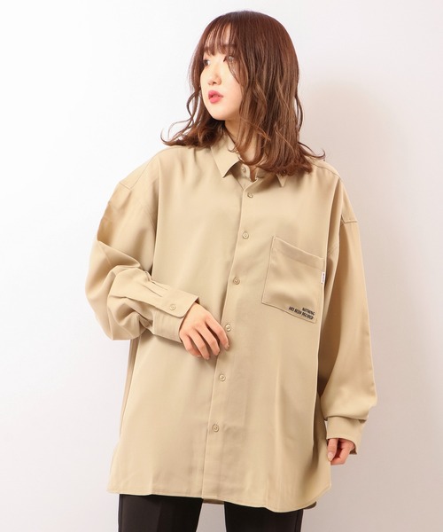 Limited Line Naive Magic(リミテッドラインナイーブマジック)の「とろみ バックイラスト ビッグルーズシャツ(シャツ/ブラウス・メンズ・ホワイト/ベージュ/ブルー/マルチ・M/L)」の5枚目の写真
