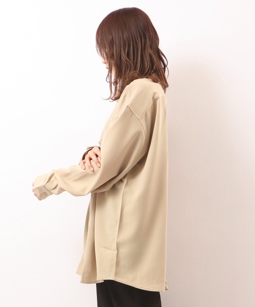 Limited Line Naive Magic(リミテッドラインナイーブマジック)の「とろみ バックイラスト ビッグルーズシャツ(シャツ/ブラウス・メンズ・ホワイト/ベージュ/ブルー/マルチ・M/L)」の6枚目の写真