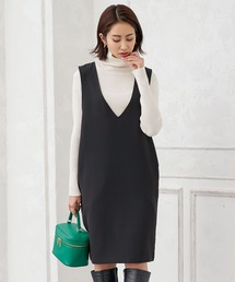 KOBE LETTUCE | 深Vネックジャンスカワンピース(ジャンパースカート)