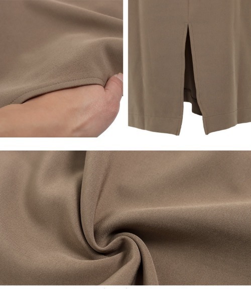 KOBE LETTUCE（コウベレタス）の「深Vネックジャンスカワンピース（ジャンパースカート・レディース・ブラック/モカ/ホワイト系/ホワイト系1/ブラック系/ブラウン系/イエロー系/イエロー系1・1/2）」の14枚目の写真