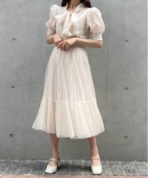 titty＆Co. PETIT | 【titty&Co.PETIT】チュールプリーツパールスカート(スカート)