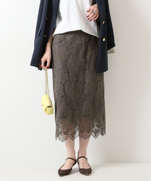 Spick & Span（スピックアンドスパン）の「≪一部店舗+WEB限定追加≫ラッセルレーススカート（スカート・レディース・ライトグリーン/ホワイト系その他/スミクロ・40/38/36/34）」の5枚目の写真