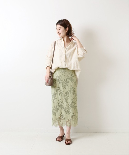 Spick & Span（スピックアンドスパン）の「≪一部店舗+WEB限定追加≫ラッセルレーススカート（スカート・レディース・ライトグリーン/ホワイト系その他/スミクロ・40/38/36/34）」の16枚目の写真