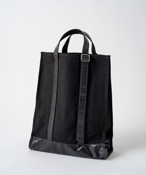 WHIMSIC（ウィムジック）の「【WHIMSIC】アジャスタブルハンドルキャンバストートバッグ（トートバッグ・レディース・ホワイト/ブラック/ネイビー/ホワイト系その他・FREE）」の3枚目の写真