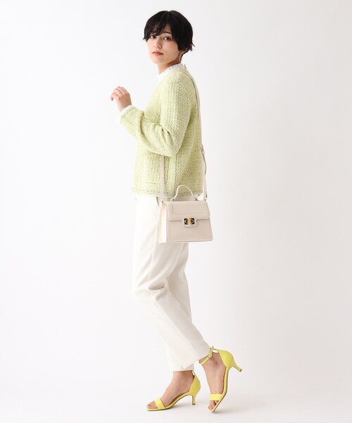 OPAQUE.CLIP（オペークドットクリップ）の「◆バンブーひねりボックスミニショルダー（ショルダーバッグ・レディース・オフホワイト/ブラック系1・00）」の8枚目の写真