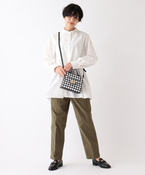 OPAQUE.CLIP（オペークドットクリップ）の「◆バンブーひねりボックスミニショルダー（ショルダーバッグ・レディース・オフホワイト/ブラック系1・00）」の6枚目の写真