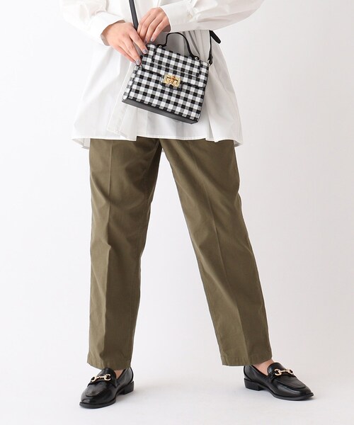 OPAQUE.CLIP（オペークドットクリップ）の「◆バンブーひねりボックスミニショルダー（ショルダーバッグ・レディース・オフホワイト/ブラック系1・00）」の3枚目の写真