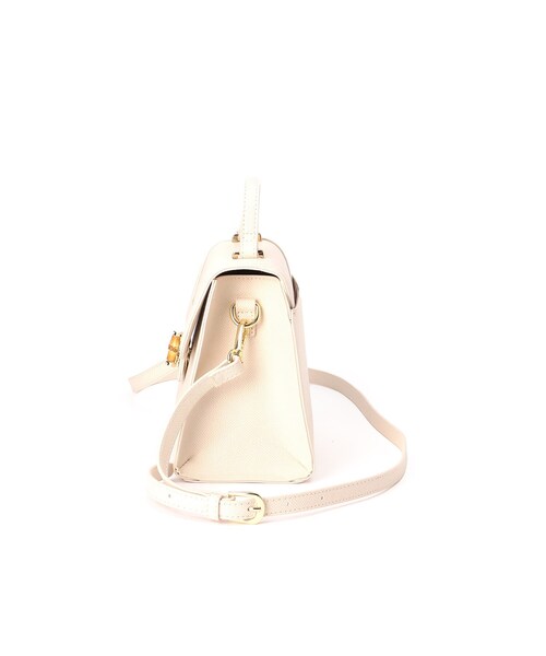 OPAQUE.CLIP（オペークドットクリップ）の「◆バンブーひねりボックスミニショルダー（ショルダーバッグ・レディース・オフホワイト/ブラック系1・00）」の5枚目の写真