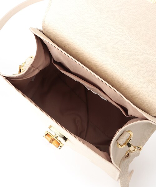 OPAQUE.CLIP（オペークドットクリップ）の「◆バンブーひねりボックスミニショルダー（ショルダーバッグ・レディース・オフホワイト/ブラック系1・00）」の10枚目の写真