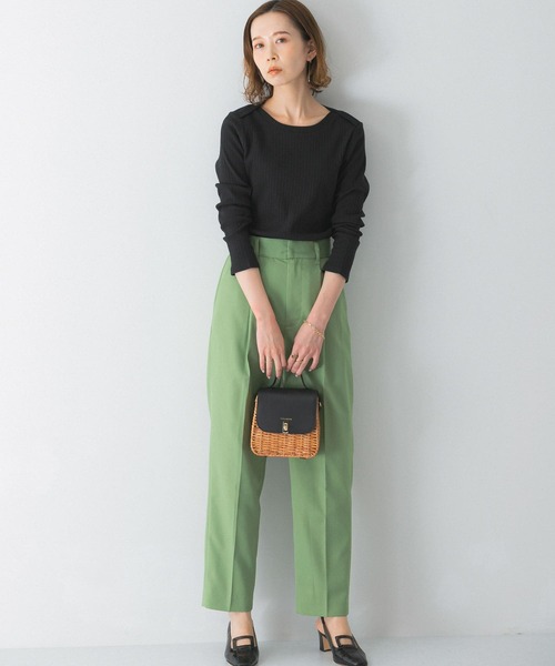 URBAN RESEARCH ROSSO WOMEN（アーバンリサーチ　ロッソ）の「センタープレスストレートカラーパンツ（その他パンツ・レディース・ベージュ/ピンク/グリーン・36/38）」の8枚目の写真