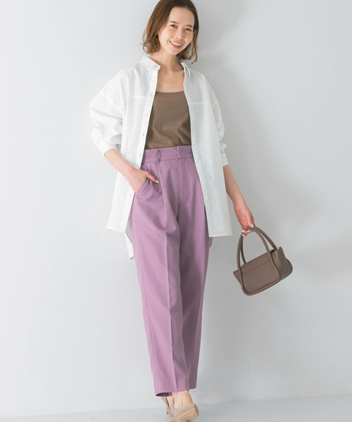 URBAN RESEARCH ROSSO WOMEN（アーバンリサーチ　ロッソ）の「センタープレスストレートカラーパンツ（その他パンツ・レディース・ベージュ/ピンク/グリーン・36/38）」の16枚目の写真