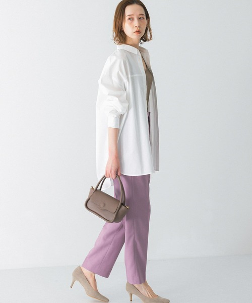 URBAN RESEARCH ROSSO WOMEN（アーバンリサーチ　ロッソ）の「センタープレスストレートカラーパンツ（その他パンツ・レディース・ベージュ/ピンク/グリーン・36/38）」の18枚目の写真