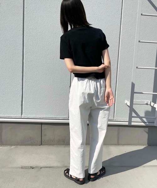 CANAL JEAN（キャナルジーン）の「El mar(エルマール) コットンイージーパンツ（その他パンツ・レディース・ネイビー/カーキ/アイボリー・ONE SIZE）」の8枚目の写真