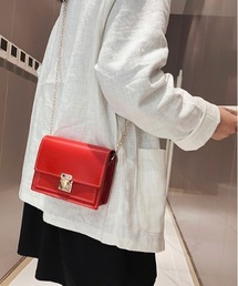 【OKUOKU　0909】チェーンショルダー　ミニスクエア バッグ　/  oku-bag-251-5