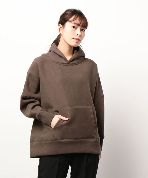 PUAL CE CIN(ピュアルセシン)の「裏起毛パーカー(スウェット・レディース・ブラック/ブラウン系その他/モカ・FREE)」の3枚目の写真