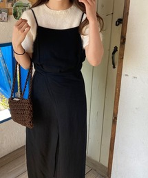 LAUIR | リネン混キャミラップワンピース(ワンピース)