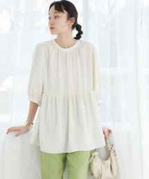 earth music&ecology | リサイクルポリエステルブレンドとろみチュニック(その他トップス)