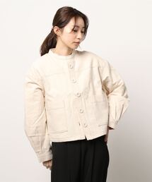 Samansa Mos2 | 切替ショートブルゾン(ブルゾン)