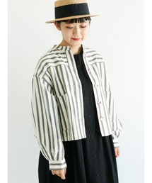 Samansa Mos2 | 切替ショートブルゾン(ブルゾン)