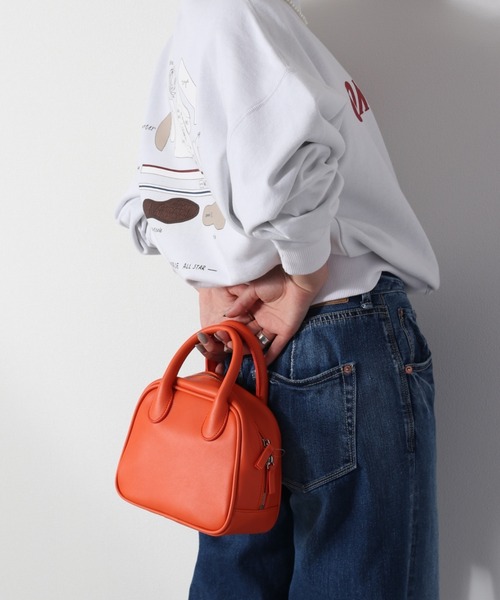 cepo（セポ）の「ミニボストンバッグ 3WAY（ハンドバッグ・レディース・ブラック/グレー/オレンジ・FREE）」の4枚目の写真
