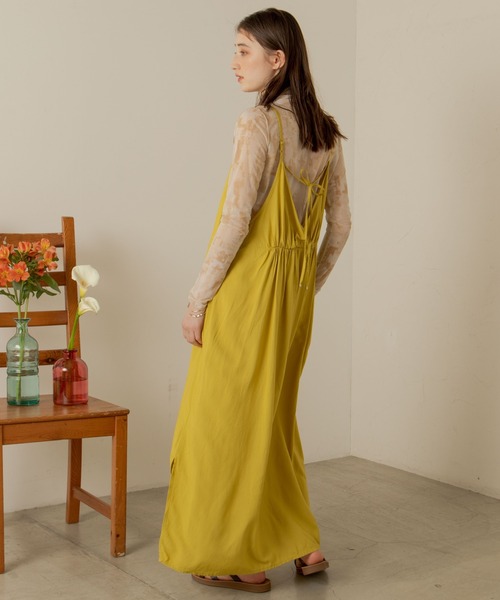 ANGIE（アンジー）の「バックリボンキャミワンピース（ワンピース・レディース・ブラック/レッド/イエロー/ブルー/グリーン/ブラック系その他/グリーン系その他/パープル系その他2/ピンク系その他2/ベージュ系1/アイボリー/ベージュ/ブラウン系1/ブラック系1・FREE）」の13枚目の写真