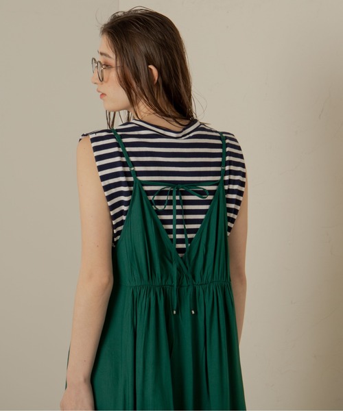 ANGIE（アンジー）の「バックリボンキャミワンピース（ワンピース・レディース・ブラック/レッド/イエロー/ブルー/グリーン/ブラック系その他/グリーン系その他/パープル系その他2/ピンク系その他2/ベージュ系1/アイボリー/ベージュ/ブラウン系1/ブラック系1・FREE）」の9枚目の写真