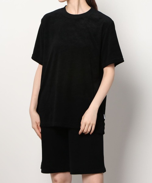 FRUIT OF THE LOOM（フルーツオブザルーム）の「FRUIT OF THE LOOM/フルーツオブザルーム 2点セットアップ パイル 半袖Tシャツ＆ショートパンツ/ルームウェア/ワンマイルウェア/パジャマ/レディース メンズ（ルームウェア/パジャマ・メンズ・ブラック/ホワイト/ネイビー/グレー/グリーン/ブラウン・L/M/LL）」の8枚目の写真