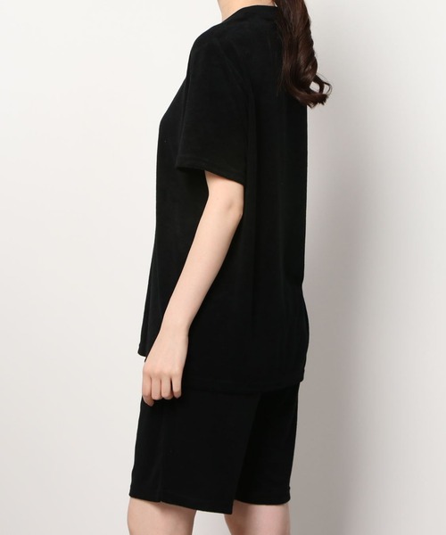 FRUIT OF THE LOOM（フルーツオブザルーム）の「FRUIT OF THE LOOM/フルーツオブザルーム 2点セットアップ パイル 半袖Tシャツ＆ショートパンツ/ルームウェア/ワンマイルウェア/パジャマ/レディース メンズ（ルームウェア/パジャマ・メンズ・ブラック/ホワイト/ネイビー/グレー/グリーン/ブラウン・L/M/LL）」の9枚目の写真