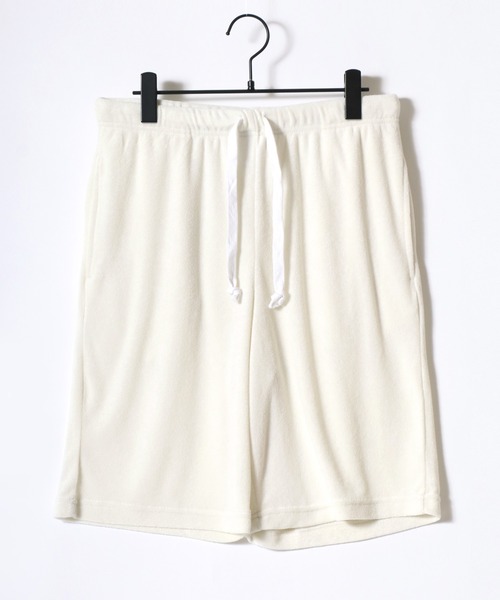 FRUIT OF THE LOOM（フルーツオブザルーム）の「FRUIT OF THE LOOM/フルーツオブザルーム 2点セットアップ パイル 半袖Tシャツ＆ショートパンツ/ルームウェア/ワンマイルウェア/パジャマ/レディース メンズ（ルームウェア/パジャマ・メンズ・ブラック/ホワイト/ネイビー/グレー/グリーン/ブラウン・L/M/LL）」の16枚目の写真