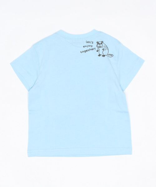 kladskap（クレードスコープ）の「アニマル半袖Tシャツ（Tシャツ/カットソー・キッズ・サックスブルー/オフホワイト・120cm/90cm/100cm/80ｃｍ/110cm）」の4枚目の写真