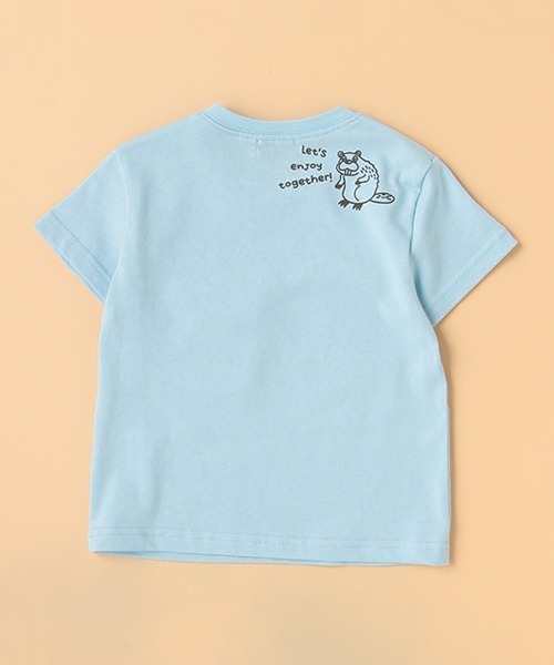 kladskap（クレードスコープ）の「アニマル半袖Tシャツ（Tシャツ/カットソー・キッズ・サックスブルー/オフホワイト・120cm/90cm/100cm/80ｃｍ/110cm）」の5枚目の写真