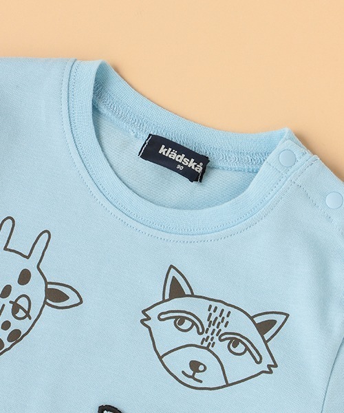 kladskap（クレードスコープ）の「アニマル半袖Tシャツ（Tシャツ/カットソー・キッズ・サックスブルー/オフホワイト・120cm/90cm/100cm/80ｃｍ/110cm）」の6枚目の写真