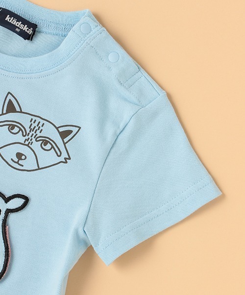 kladskap（クレードスコープ）の「アニマル半袖Tシャツ（Tシャツ/カットソー・キッズ・サックスブルー/オフホワイト・120cm/90cm/100cm/80ｃｍ/110cm）」の7枚目の写真